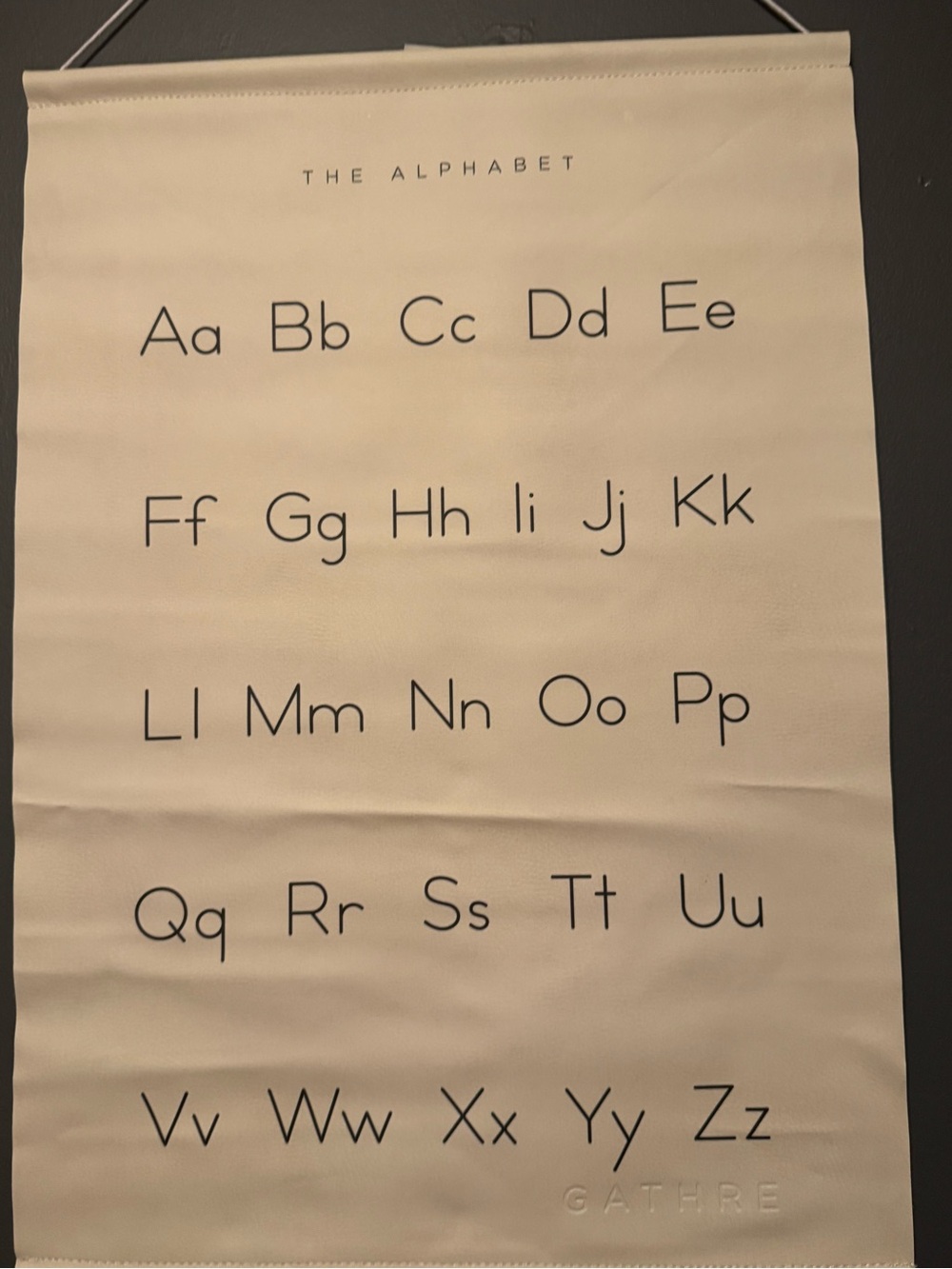 Cream Alphabet Wall Hanging - The Alphabet